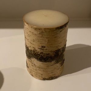 Pottery Barn Birch Bark Pillar Candle4x6